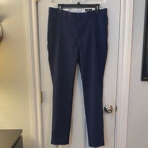 H&M Women's Dark Blue Cropped Pants, Preppy, old grandpa
